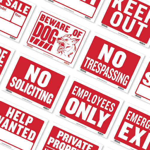 12" X 16" No Exchange No Refunds Sign  Sold in 24 Units