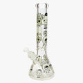 14" Infyniti Grapnic Glass Beaker Bong Glow in the Dark - INHALCO