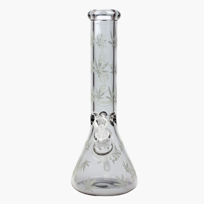 14" XTREME Glass Leaf Electroplated Beaker Bong