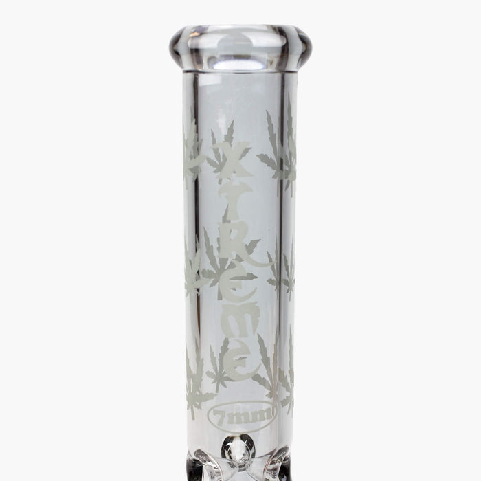 14" XTREME Glass Leaf Electroplated Beaker Bong