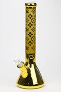 16" Luxury pattern 7 mm metallic beaker bong