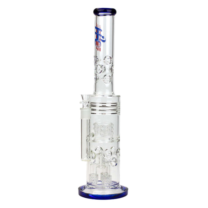 18" Water Bong Thriple Mini Showerhead Perc