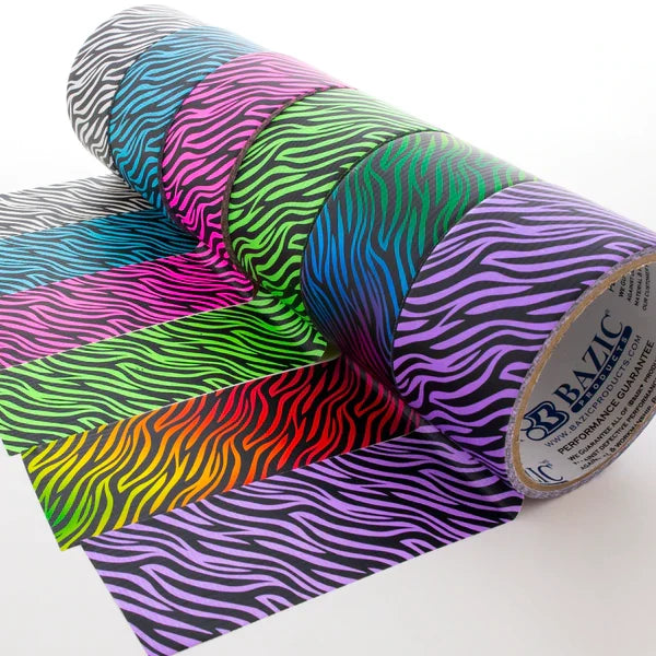 1.88" X 5 Yards Zebra Series Duct Tape Sold in 36 Units