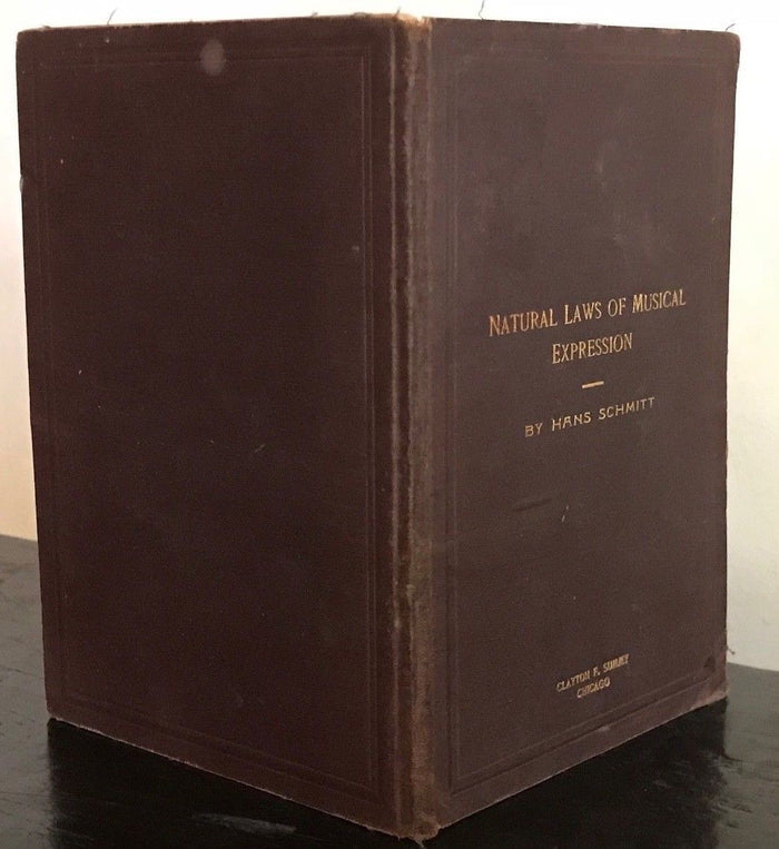 1894 NATURAL LAWS OF MUSICAL EXPRESSION - HANS SCHMITT - 1st/1st Music Physics