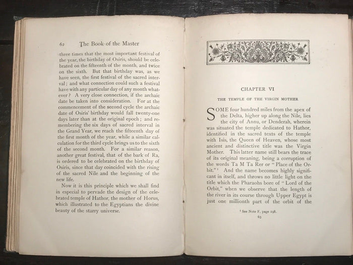 1898 - BOOK OF THE MASTER or EGYPTIAN DOCTRINE OF LIGHT BORN OF VIRGIN - ADAMS