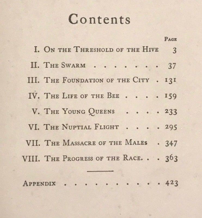 1909 - THE LIFE OF THE BEE - MAURICE MAETERLINCK - Bees and Beekeeping