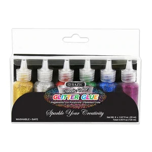 20 Ml Classic Color Glitter Glue (6/Pack) Sold in 24 Units
