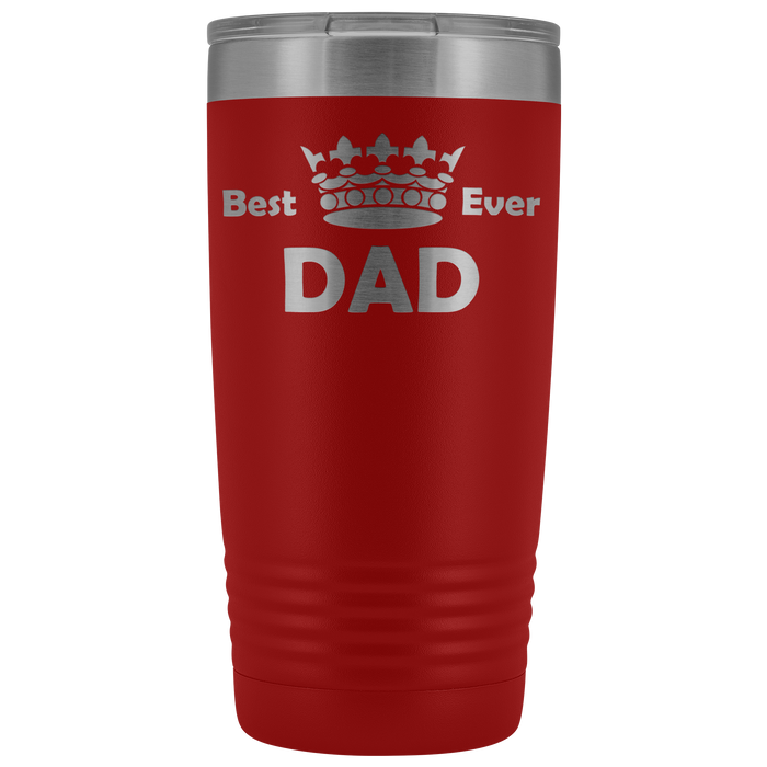 20-Ounce Stainless Tumbler, Best Dad Ever, Crown