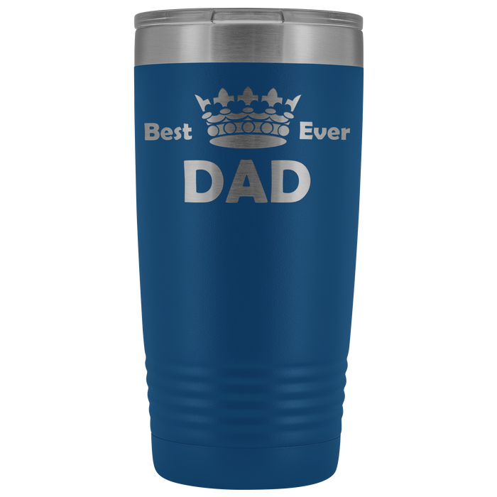 20-Ounce Stainless Tumbler, Best Dad Ever, Crown