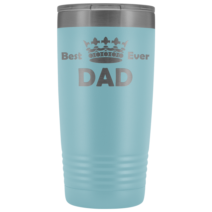 20-Ounce Stainless Tumbler, Best Dad Ever, Crown