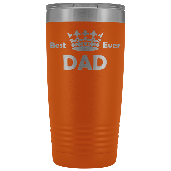 20-Ounce Stainless Tumbler, Best Dad Ever, Crown