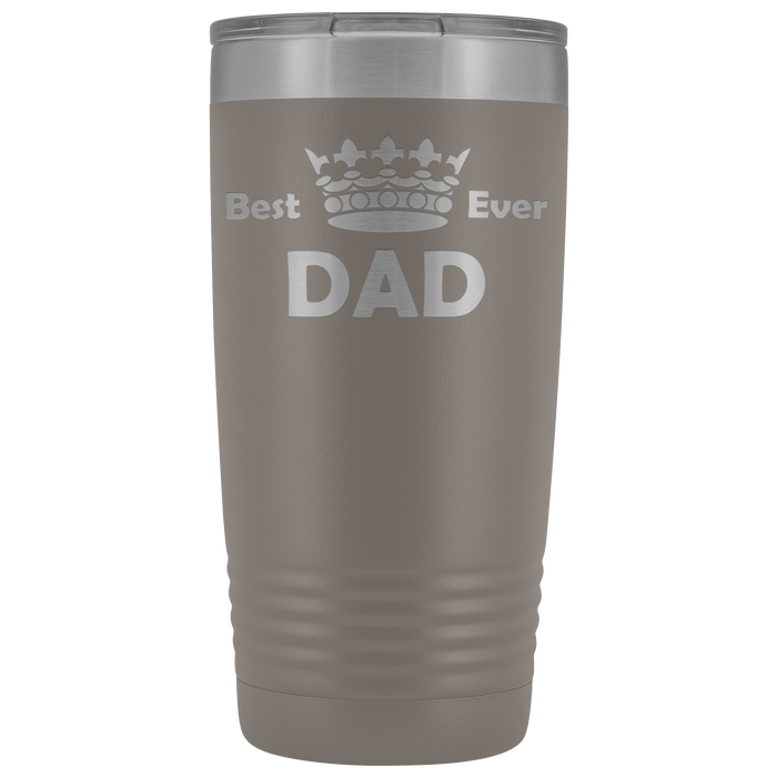 20-Ounce Stainless Tumbler, Best Dad Ever, Crown