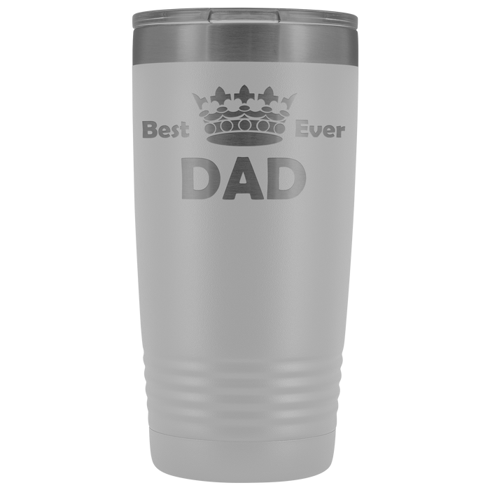 20-Ounce Stainless Tumbler, Best Dad Ever, Crown