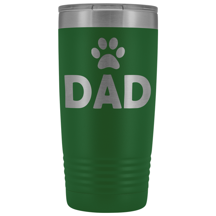 20-Ounce Stainless Tumbler, DAD, Pawprint