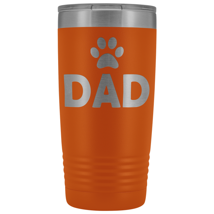 20-Ounce Stainless Tumbler, DAD, Pawprint
