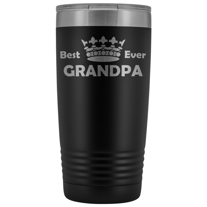 20-Ounce Stainless Tumbler, Grandpa, Best Ever, Crown
