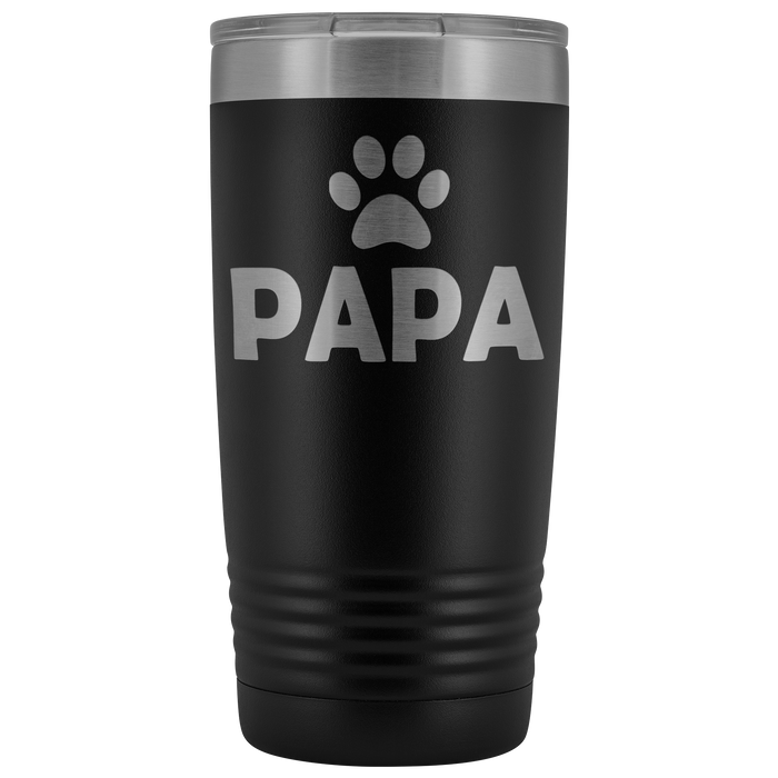 20-Ounce Stainless Tumbler, PAPA, Pawprint