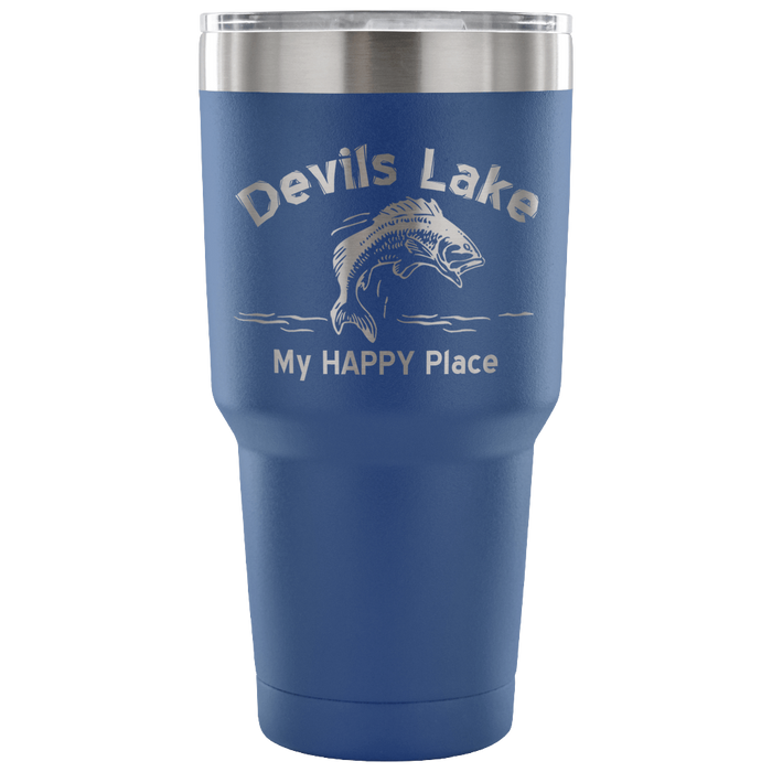 30-Ounce Vacuum Tumbler, Devils Lake, Bass My Happy Place