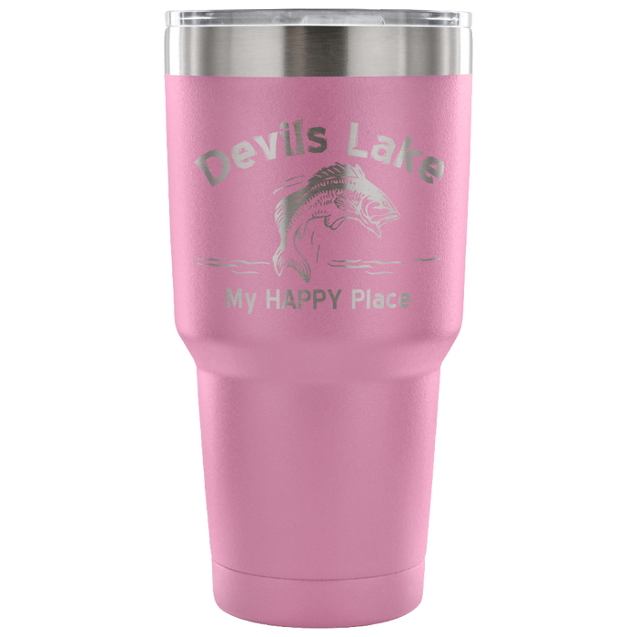 30-Ounce Vacuum Tumbler, Devils Lake, Bass My Happy Place