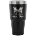 30-Ounce Vacuum Tumbler, Devils Lake, Butterfly