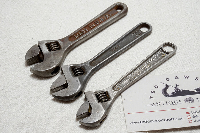 4" ADJUSTABLE WRENCHES - LOT OF 3