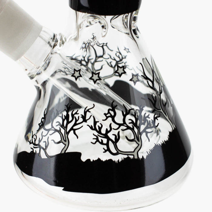 7.5" Wolf Beaker Bong Glow In The Dark