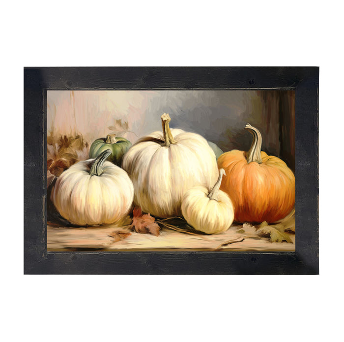 A group of pumpkins - Framed Art