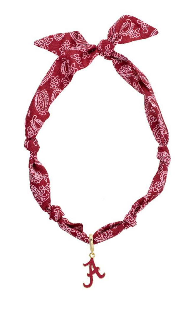 Alabama Crimson Tide Logo Bandana Scarf Necklace