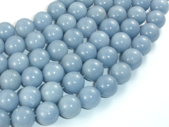 Angelite, 12mm Round Beads-BeadBasic