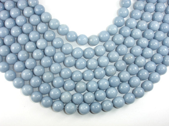 Angelite, 12mm Round Beads-BeadBasic