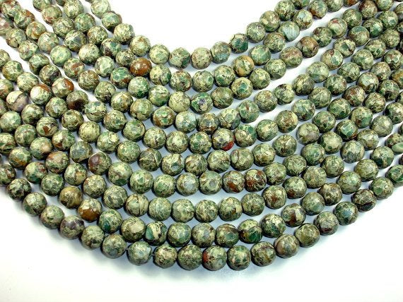 Aqua Terra Jasper Beads, Rough Round, 12mm-BeadBasic
