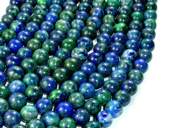 Azurite Malachite Beads, 8mm (8.5 mm) Round-BeadBasic