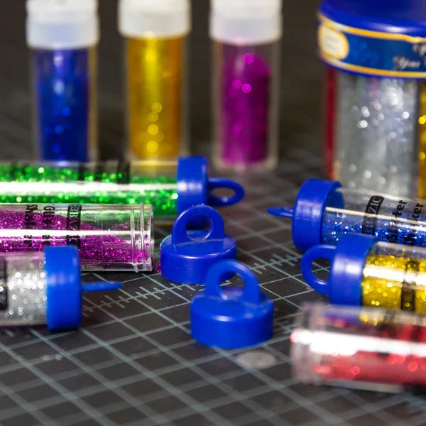 BAZIC 22g/0.77oz Primary Color Glitter Shakers w/ PDQ Sold in 24 Units