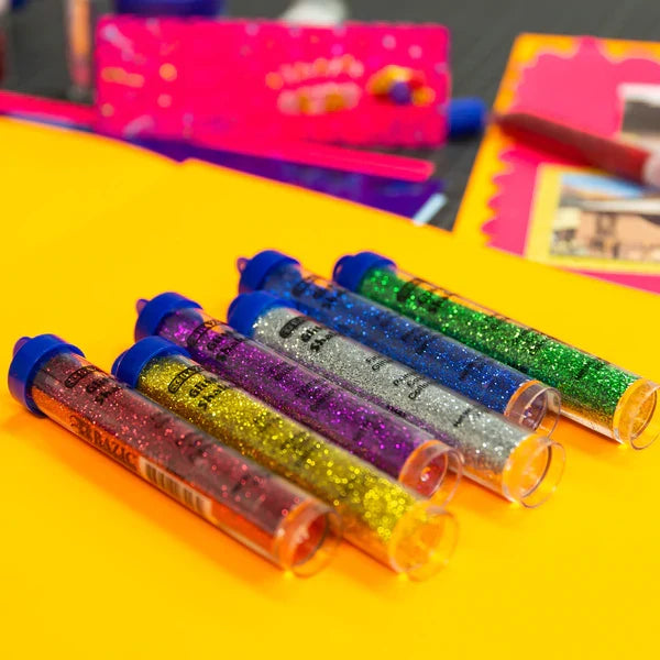 BAZIC 22g/0.77oz Primary Color Glitter Shakers w/ PDQ Sold in 24 Units