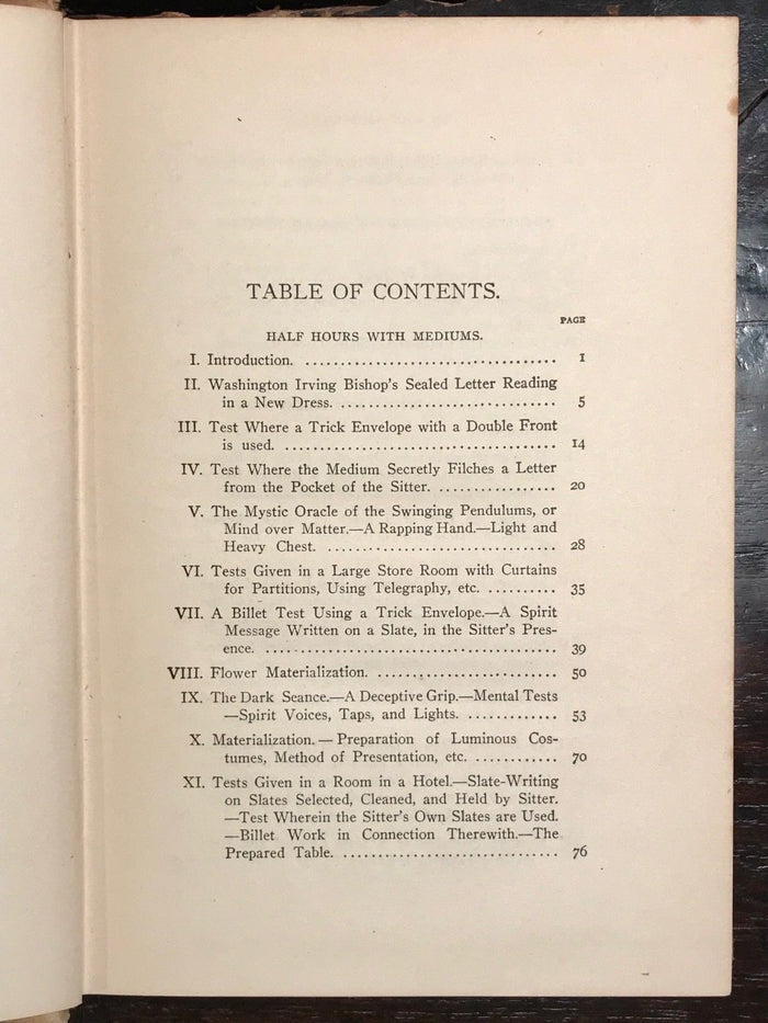 BEHIND THE SCENES WITH THE MEDIUMS - DAVID ABBOTT, 1912 - Conjuring Spirits
