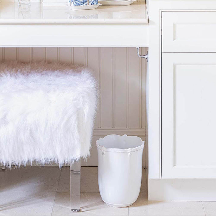 Berry & Thread Whitewash Wastebasket by Juliska Additional Image-1