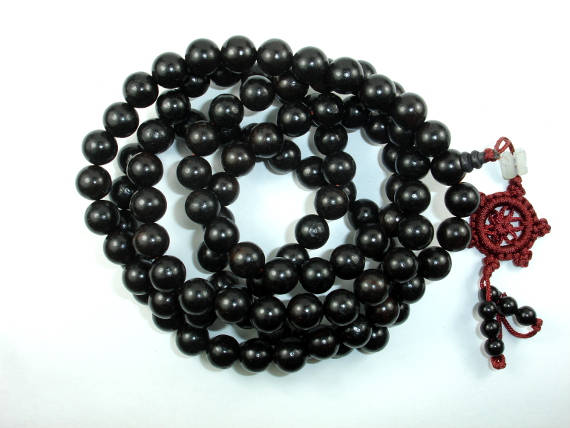 Black Sandalwood Beads, 10mm Round Beads-BeadBasic
