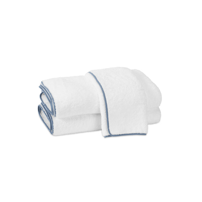 Cairo Bath Towel White & Sea