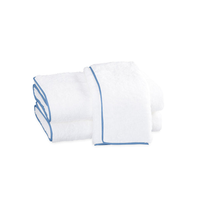 Cairo Bath Towel White & Azure
