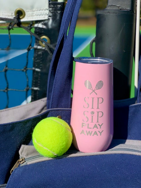 Champagne Beverage Tumbler - Sip Sip Play Away!