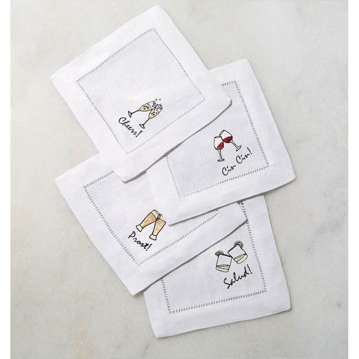 Cheers Cocktail Napkin - Set of 4 by SFERRA