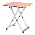 Compact Camp Table 20, Coral, Front Side Angle