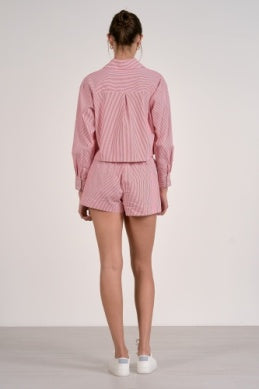 Crop Button Up Top