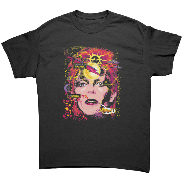 DAVID BOWIE - SPACE FACE / ZIGGY STARDUST - NEW POP TURBO TEE!