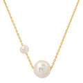 Double Pearl Pendant Necklace