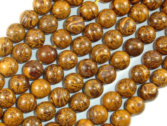 Elephant Jasper Beads, 10mm Round Beads-BeadBasic