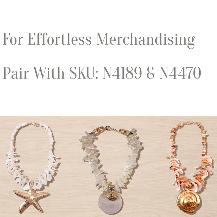 Elizabeth Jane Spiral Sea Shell Necklace | Statement Jewelry