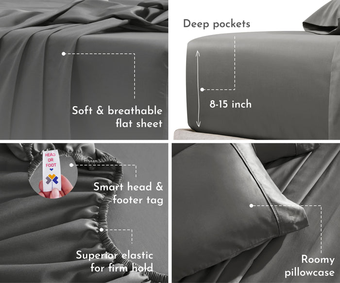 Everyday Soft Sateen Solid Sheet Set - California Design Den