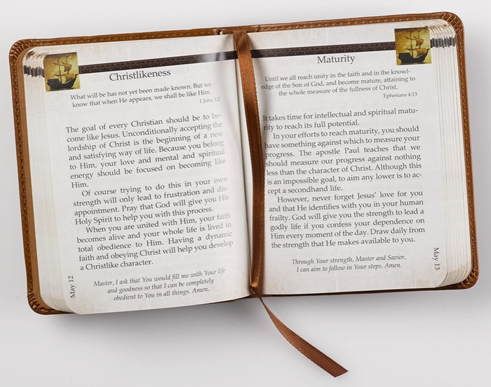 Faux Leather Grace Devotional