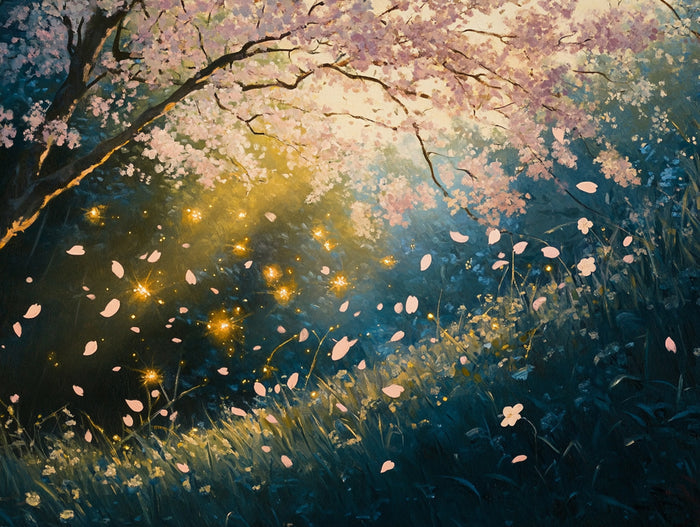 Fireflies and Falling Petals